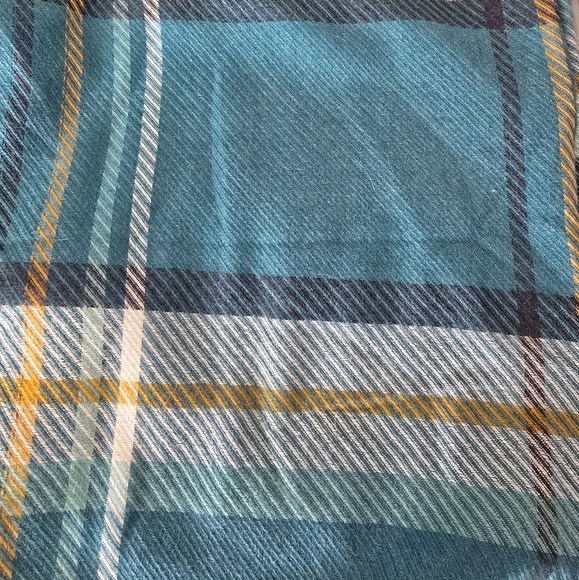 NWT Christopher & Banks Teal and Yellow Plaid Scarf - Picture 7 of 8